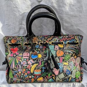 Dooney & Bourke I love shopping Tassle Tote purse